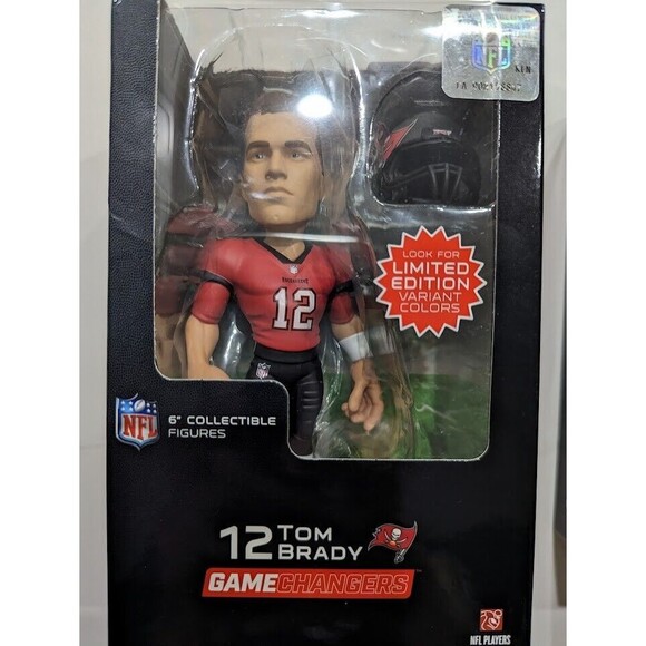 Tom Brady Lot of 2 Tampa Bay Bucs NFL Gamechangers 6" Figures TB12 Red Variant - Picture 3 of 8